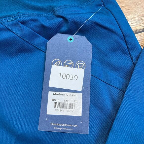 Cherokee Workwear Scrub Pants Carolina Blue 2XL - Picture 3 of 3